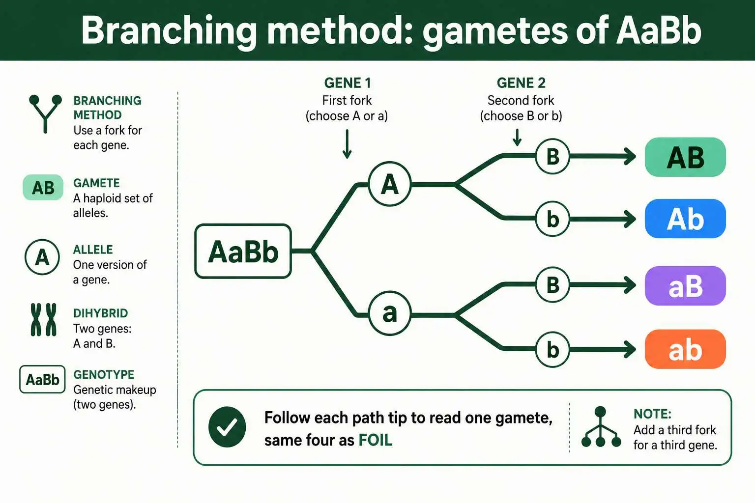 Branching method for finding gametes