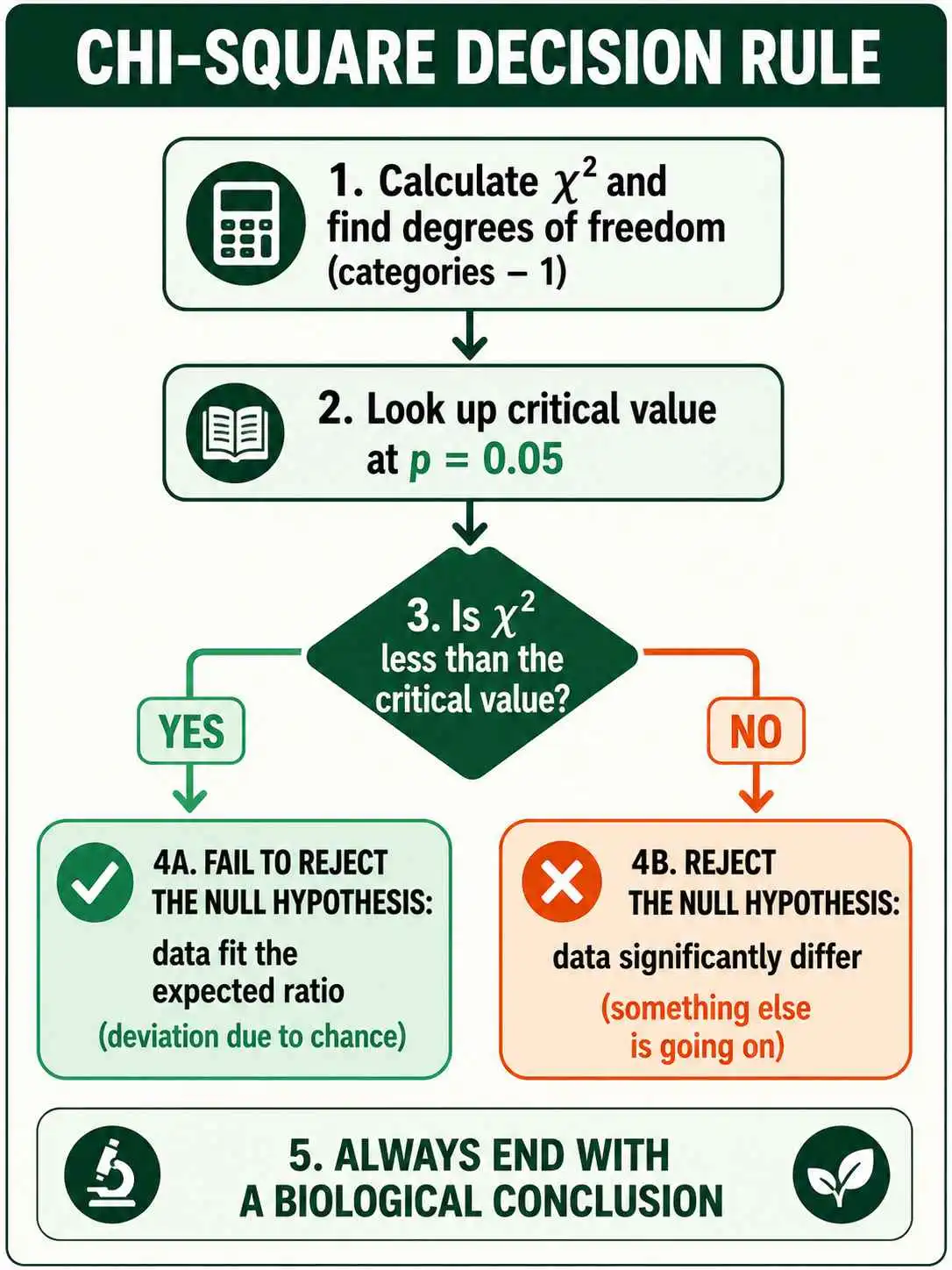 Chi-square decision flowchart