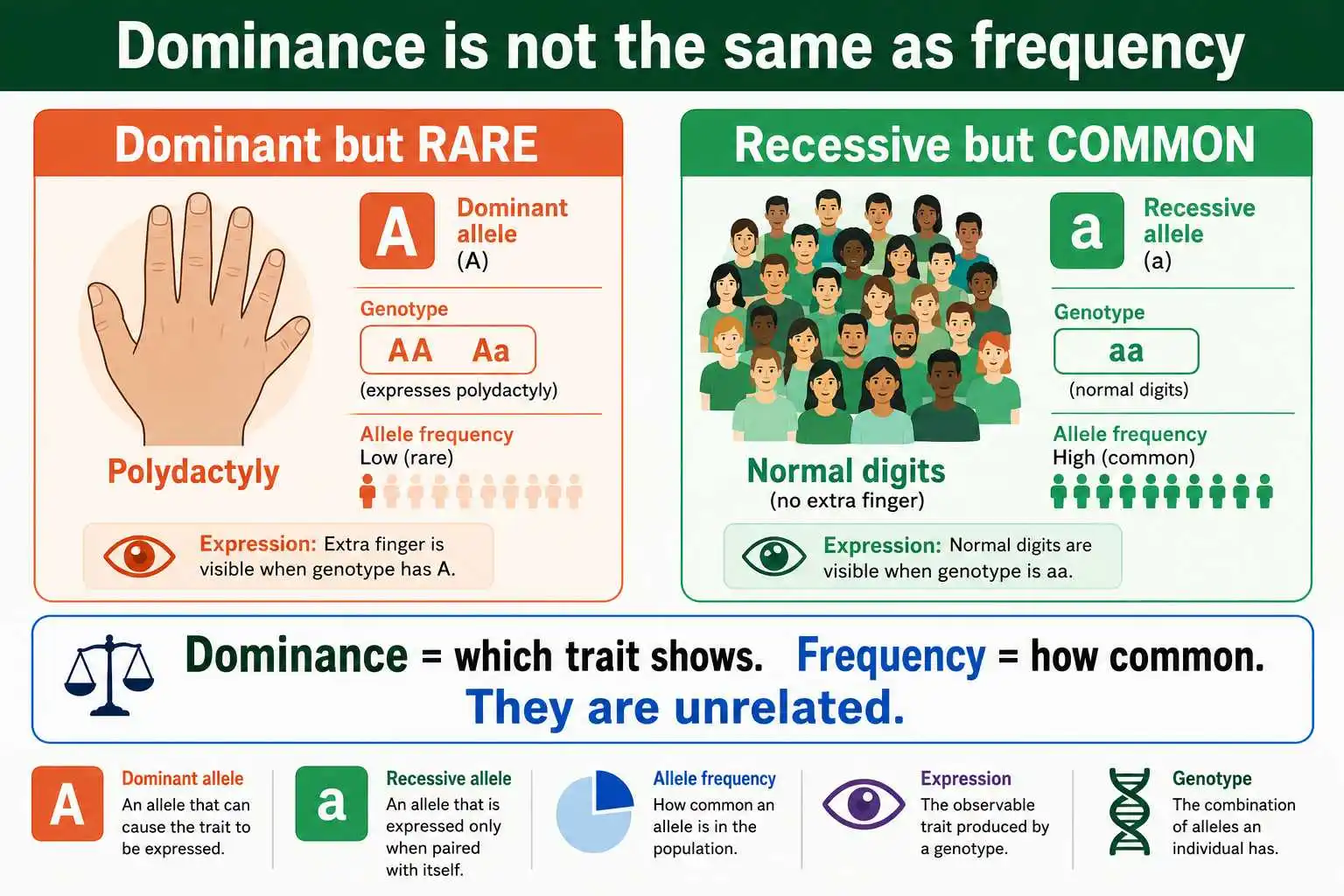 Dominant does not mean common