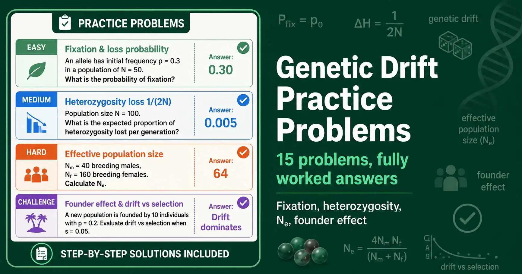 Genetic Drift Practice Problems With Answers featured image