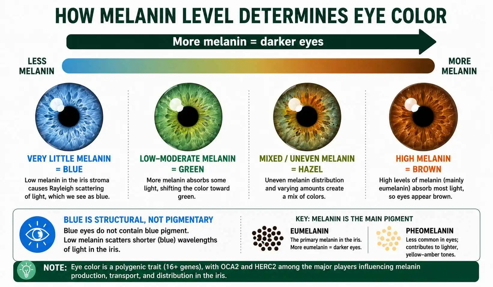 How melanin determines eye color