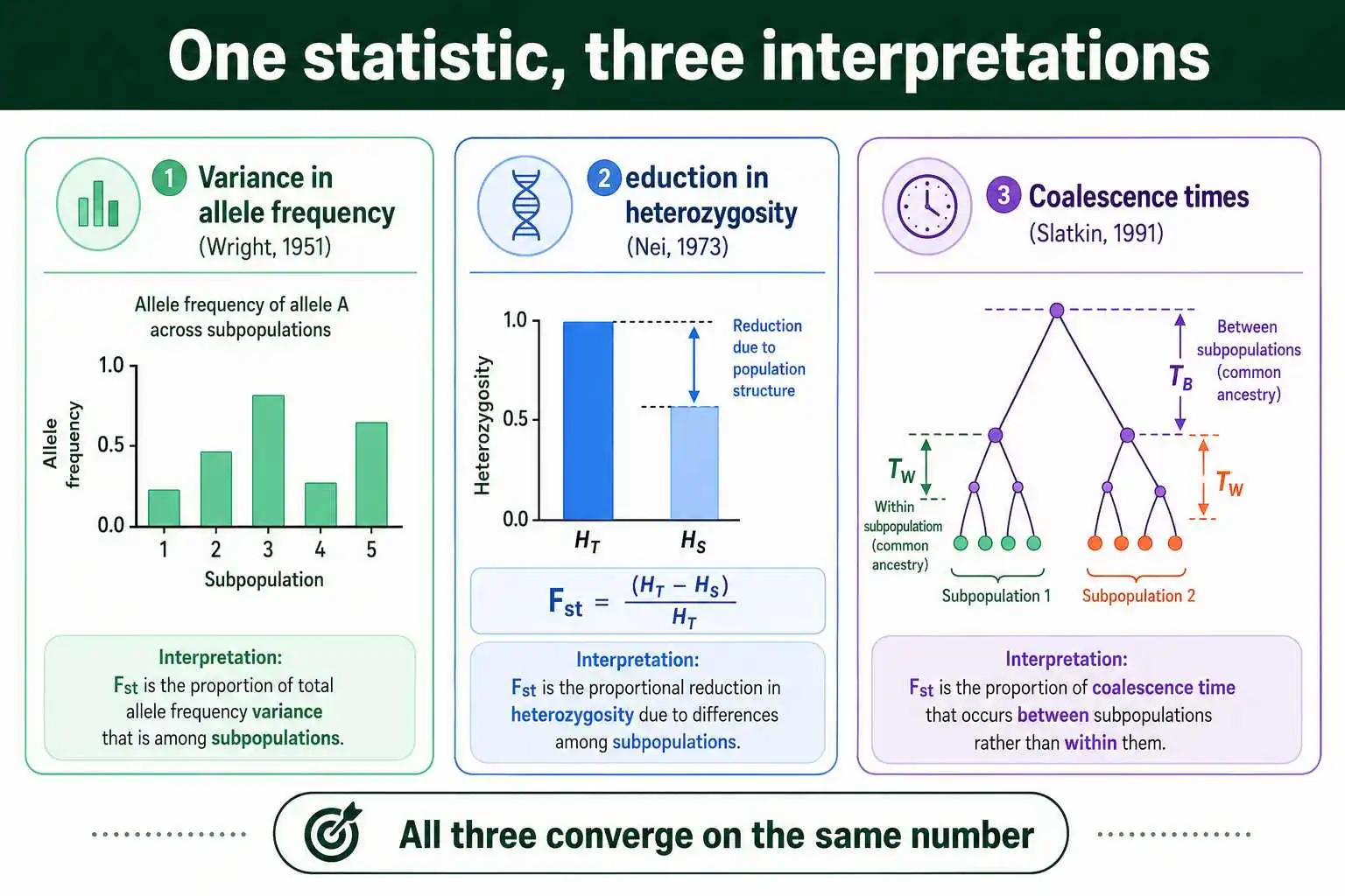 Three ways to interpret Fst