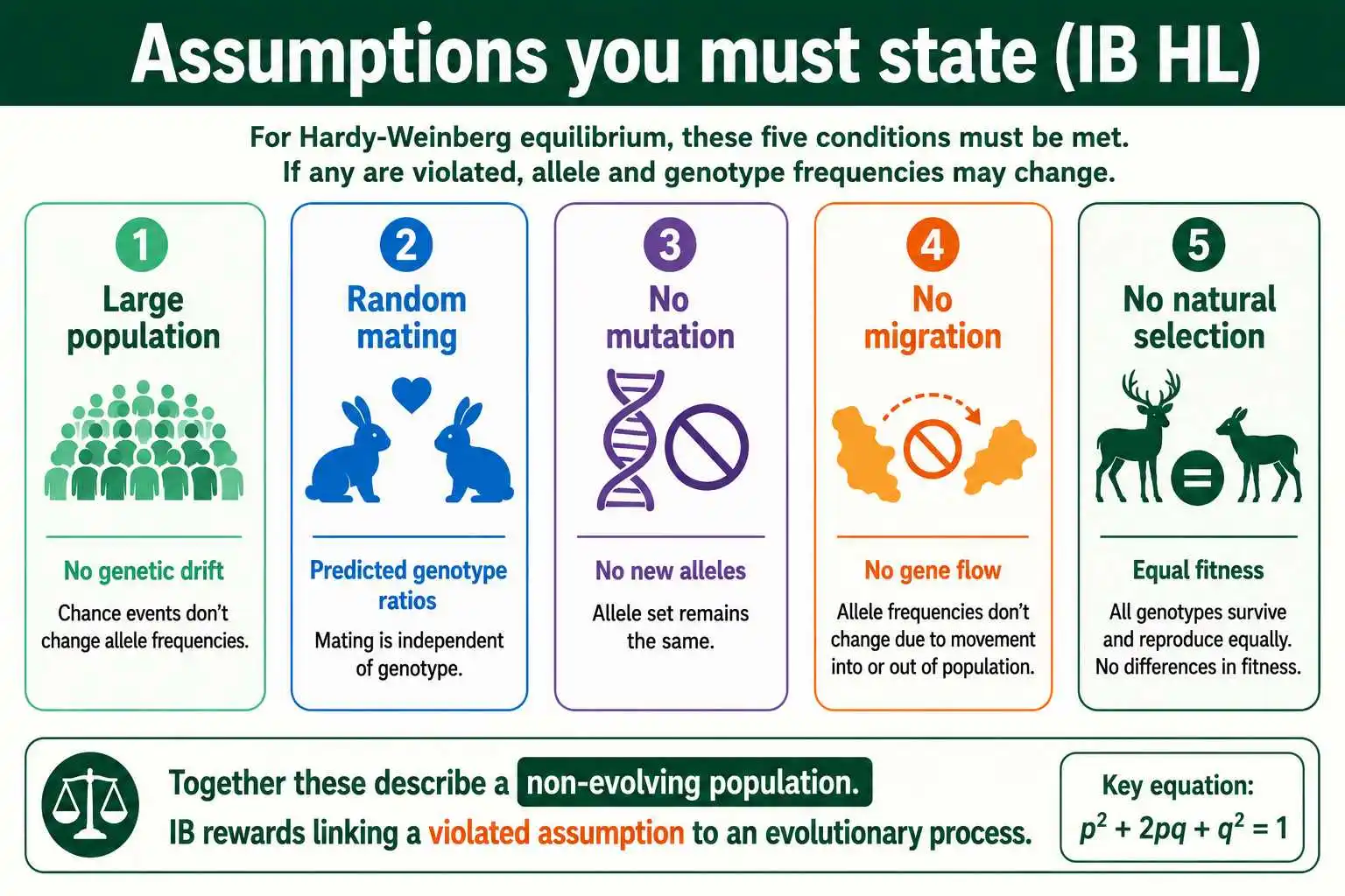 IB Hardy-Weinberg assumptions