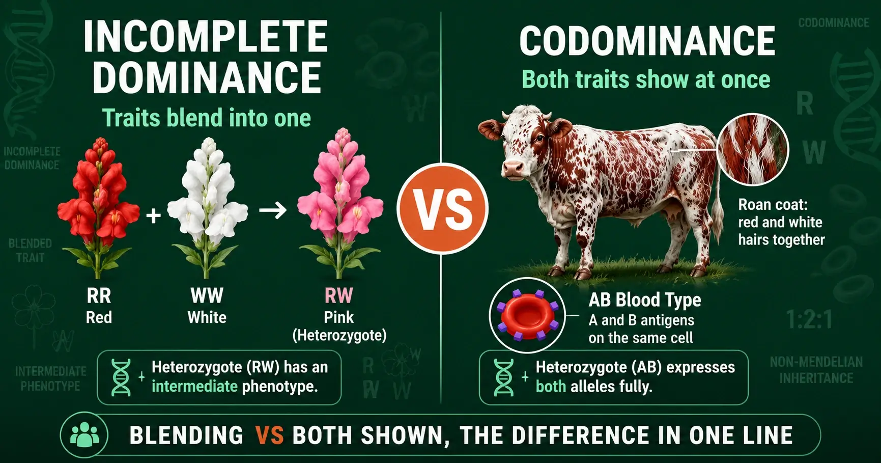 Incomplete Dominance vs Codominance Explained featured image