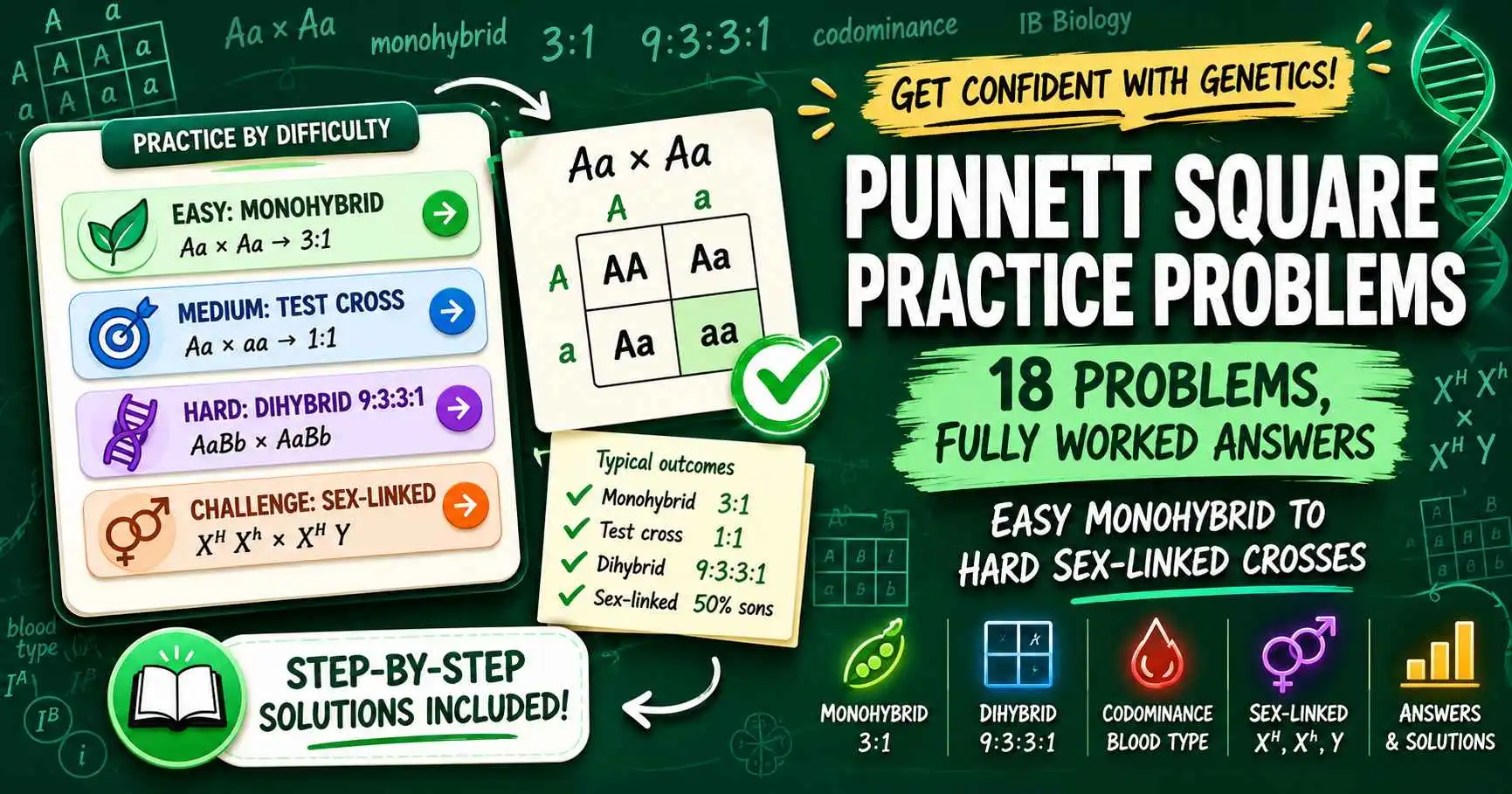 Punnett Square Practice Problems With Answers featured image