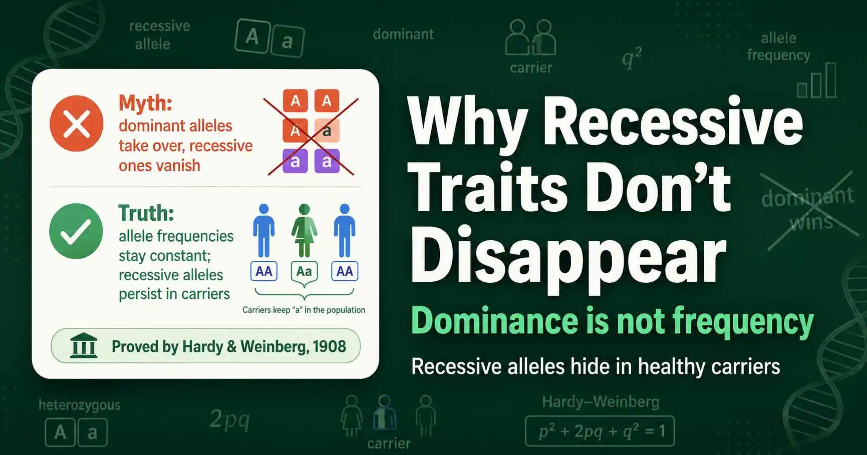 Why Recessive Traits Don't Disappear (Explained) featured image