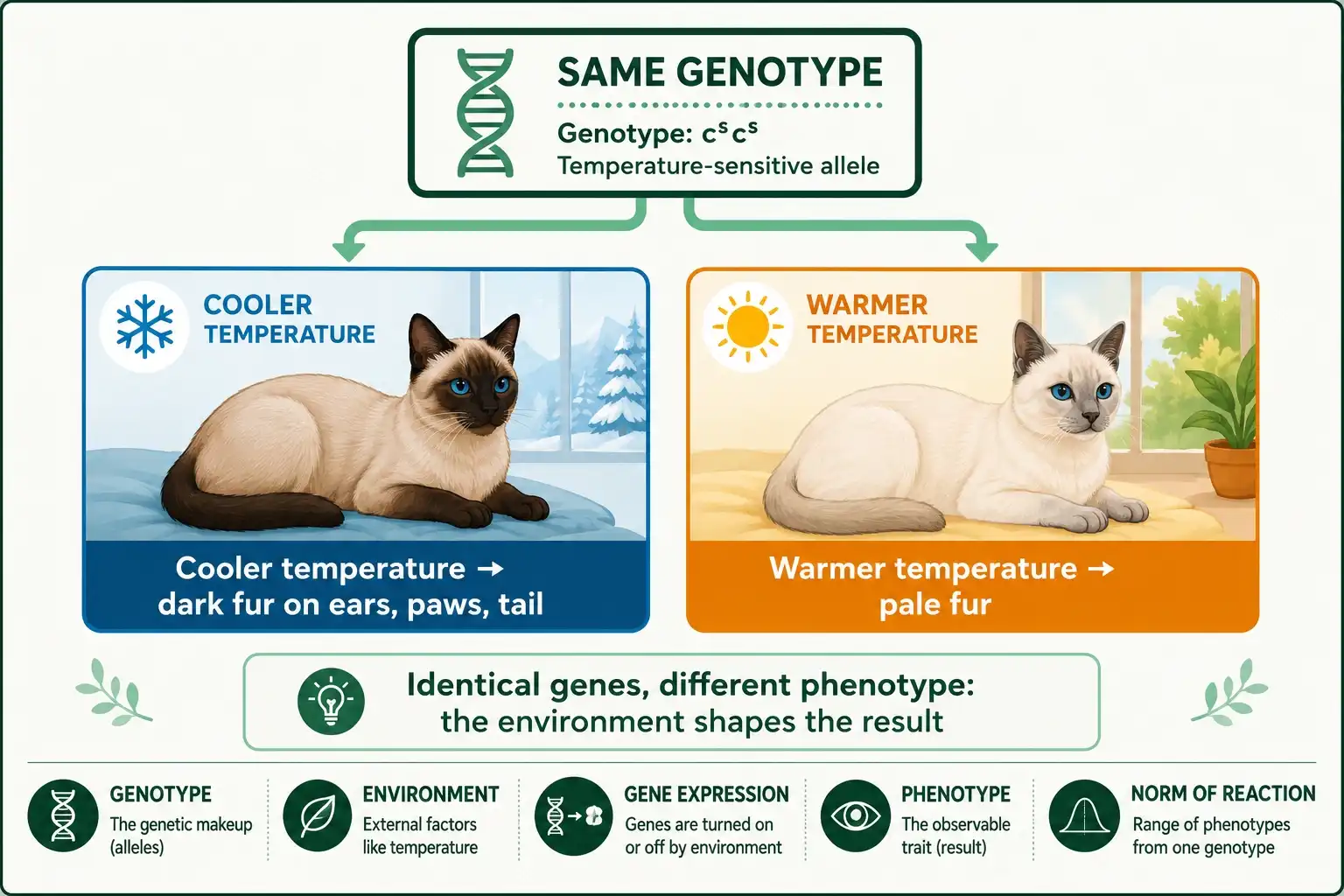 Same genotype, different phenotype