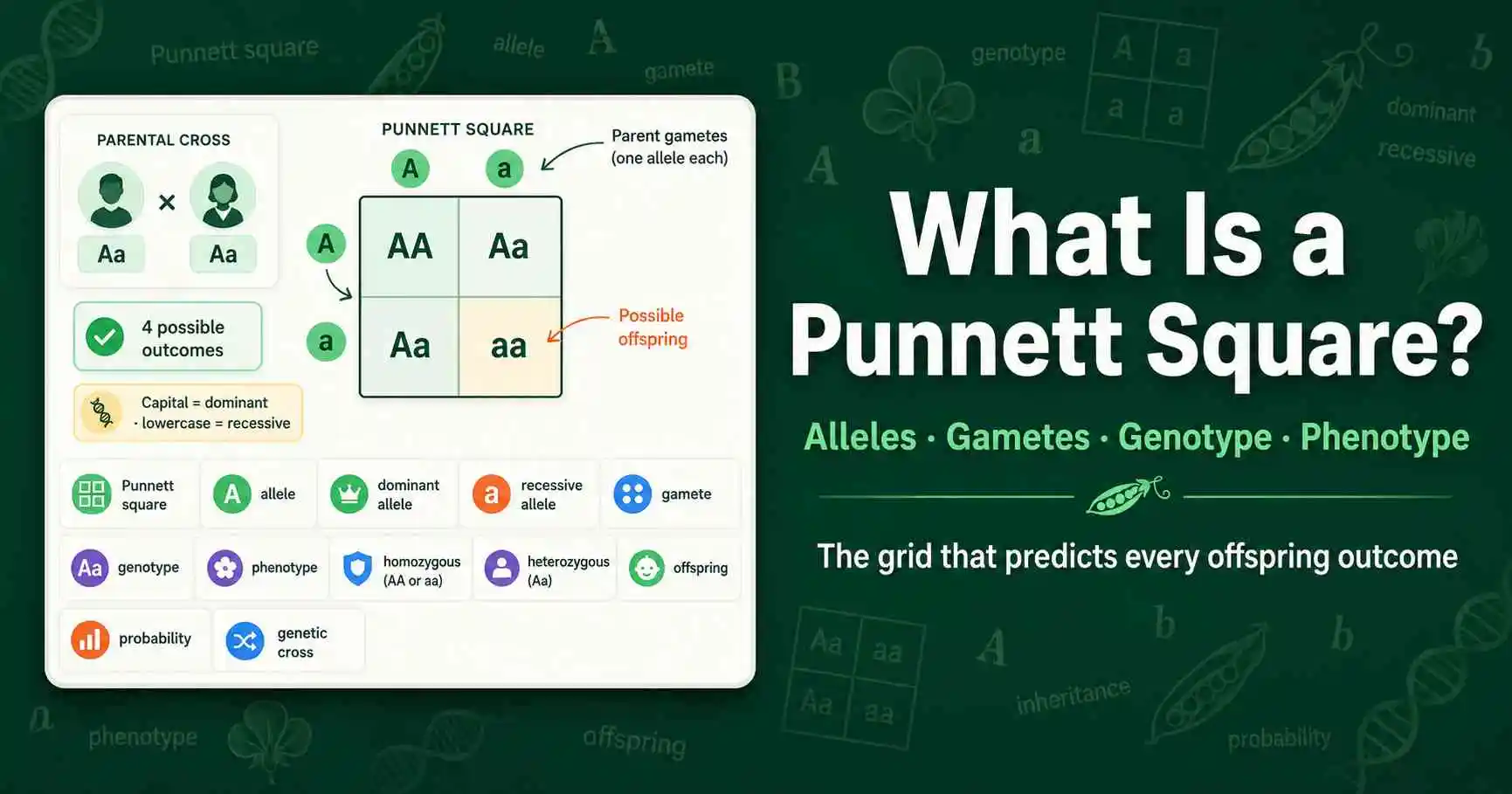 What Is a Punnett Square? Definition, Diagram, and How to Read One featured image